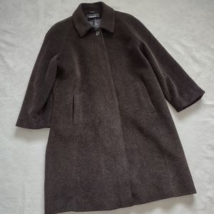 Wool mohair alpaca long coat